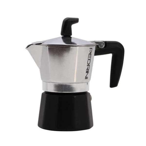 Pedrini Moka Pot 3 Cup-Aluminum Black