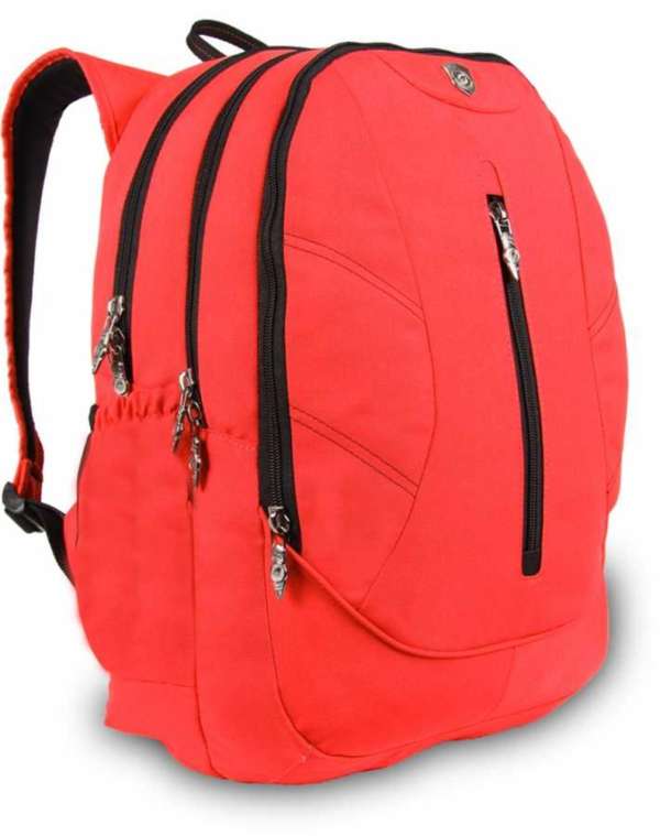 Alone Red Laptop Compartment Backpack (8512 Red Red)