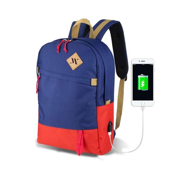 My Valice Smart Bag Freedom Usb Charging Input Smart Backpack Navy-Red (Mv4970)