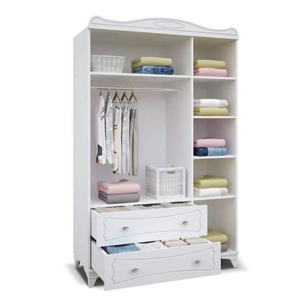 Babyhope 782-85 Elegance Three-Door Wardrobe-White