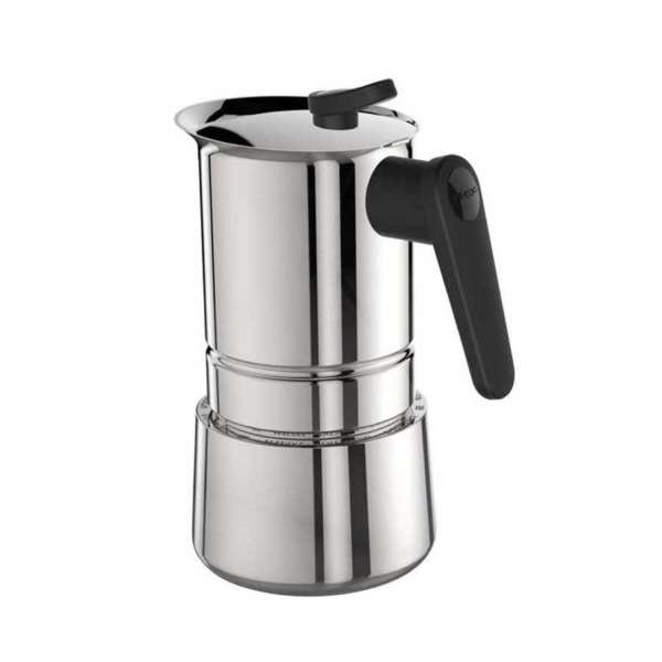 Pedrini Acciaio Moka Pot 4 Cup-Aluminum