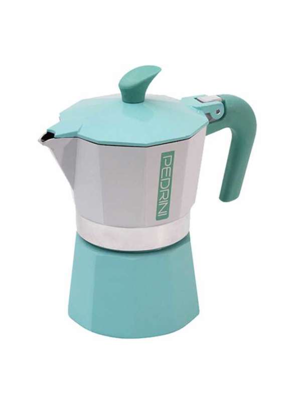 Pedrini Moka Pot 2 Cup-Aluminum Blue