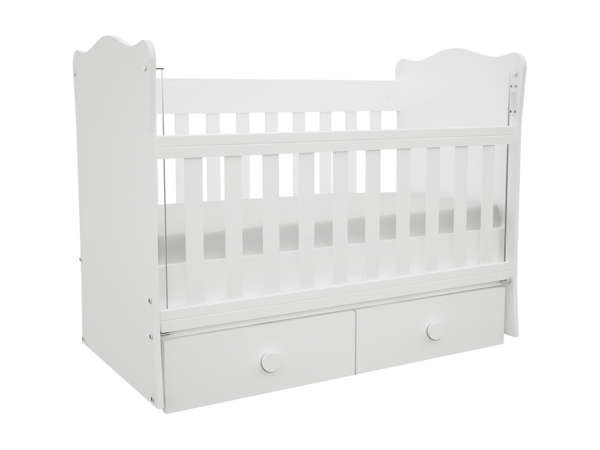 Babyhope 905-55 Cradle With Two Drawers With Elevator 70*130 Bright White